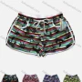 Wholesale Women's Vacation Contrast Tropical Print Patch Pocket Drawstring Beach Shorts preview
