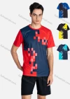 Wholesale Men's Sporty Crew Neck Short Sleeve Abstract Print Breathable T-shirts B1918# - Liuhuamall