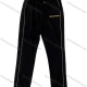 Wholesale Emporio Armani Men's Black Trousers – Gold Logo, White Stripes, Elastic Waist Loose Fit Bulk Order Black Clothing Wholesale Market Liuhua