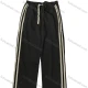 Wholesale Men's Dark Gray Athletic Trousers – Side Stripes, Elastic Waistband Drawstring Loose Fit Bulk Order Black Clothing Wholesale Market Liuhua