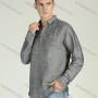 Wholesale Men's Linen Button Cuffs Button Front Adjustable Long Sleeves Casual Shirt preview