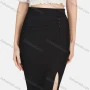 Wholesale Women's Causal Plain Ring Decor Split Knee Length Bodycon Skirt preview