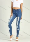 Wholesale Women's High Waist Stretch Distressed Ripped Skinny Jeans - Liuhuamall