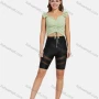 Wholesale Women's Casual Notched Square Neck Ruched Drawstrting Ruffle Cami Top 2 Piece preview