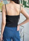Wholesale Women's Spaghetti Strap Lace Trim Plain Cami Top AY224# - Liuhuamall