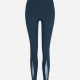 Women's Sporty High Waist Sheer Mesh Plain Legging Dark Slate Gray Clothing Wholesale Market -LIUHUA