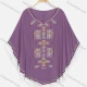 Wholesale Women's Boho Notched Neck Bat Sleeve Embroidery Poncho 8604# 87# Clothing Wholesale Market Liuhua