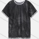 Wholesale Women's Vacation Mesh Beachwear Top Breathable See Through Cover Up Black Clothing Wholesale Market Liuhua