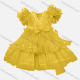 Wholesale Girls Lovely Sequin Tiered Bow-knot Petal Sleeve Zipper Back Flower Dress 48# Wholesale Clothing Market & Suppliers -LIUHUAMALL