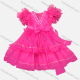 Wholesale Girls Lovely Sequin Tiered Bow-knot Petal Sleeve Zipper Back Flower Dress Pink Wholesale Clothing Market & Suppliers -LIUHUAMALL