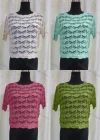 Wholesale Women's Casual Round Neck Hollow Out Plain Knit Top - Liuhuamall