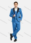 Wholesale Men's Fashion Pockets Lapel Contrast Blazer & Double Breasted Vest & Pants 3 Piece Sets 1545-8884# - Liuhuamall