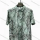 Wholesale 2026 Men's Slim Fit Short Sleeve Printed Shirt - Wholesale & In Stock, Abstract Artistic Pattern Casual Business Shirt Caribbean Green Clothing Wholesale Market Liuhua