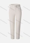 Wholesale Women's Casual Plain High Waist Straight Leg Pants With Belt - Liuhuamall