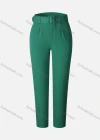 Wholesale Women's Casual Plain High Waist Straight Leg Pants With Belt - Liuhuamall