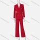 Wholesale Women's Formal Lapel Flap Pockets Doubel Breasted Blazer & Suit Pants 2-Piece Suit Sets Red Clothing Wholesale Market Liuhua