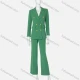 Wholesale Women's Formal Lapel Flap Pockets Doubel Breasted Blazer & Suit Pants 2-Piece Suit Sets Green Clothing Wholesale Market Liuhua