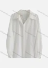 Wholesale Women's Casual Collared Long Sleeve Button Down Ruched Plain Shirts - Liuhuamall