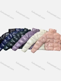 Wholesale Women's Casual Stand Collar Long Sleeve Button Front Zipper Plain Puffer Jacket, LIUHUA CLOTHING WHOLESALE