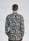 Wholesale Men's Casual Allover Plants Print Button Down Long Sleeve Shirt - Liuhuamall
