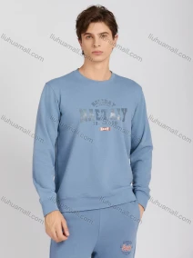 Wholesale Men's Casual Crew Neck Long Sleeve Letter Sweatshirt 8218#, LIUHUA CLOTHING WHOLESALE