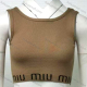 Wholesale Women's Casual Letter Crew Neck Crop Tank Top 1292# Camel Wholesale Clothing Market & Suppliers -LIUHUAMALL