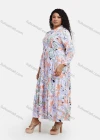Wholesale Women's Casual Floral Print Button Down Long Sleeve Flared Hem Maxi Shirt Dress With Belt - Liuhuamall