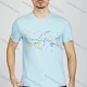 Wholesale Men's Ink Splash Round Neck Short Sleeve Casual Slim Fit T-Shirt LY001# Sky Blue Clothing Wholesale Market Liuhua