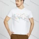 Wholesale Men's Ink Splash Round Neck Short Sleeve Casual Slim Fit T-Shirt LY001# White Clothing Wholesale Market Liuhua