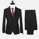 Men's Formal Lapel Single Breasted Plain Multiple Pockets Blazer Jacket & Pants 2 Piece Set 979# Black 2# Clothing Wholesale Market -LIUHUA