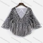 Wholesale Women's Open Front Embroidered Sheer Mesh Cover Up Top Without Pearl Pin preview