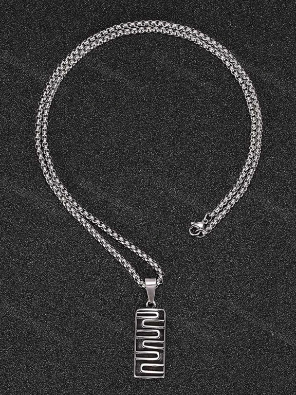Wholesale Stainless Steel Carved Chain Necklace GL0013#