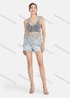 Wholesale Women's Casual Crew Neck Short Sleeve Hollow Out Tank Top Cover Up - Liuhuamall