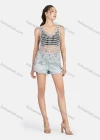 Wholesale Women's Casual Crew Neck Short Sleeve Hollow Out Tank Top Cover Up - Liuhuamall