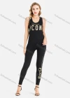 Wholesale Women's Letter Print Tank Top & High Waist Leggings Sets - Liuhuamall