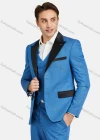 Wholesale Men's Fashion Pockets Lapel Contrast Blazer & Double Breasted Vest & Pants 3 Piece Sets 1545-8884# - Liuhuamall
