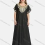 Wholesale Women's African Short Sleeve Sequin Ruched Embroidered Folk Art Maxi Dress 2096# preview