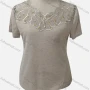 Wholesale Women's Casual V Neck Short Sleeve Beaded Blouse preview