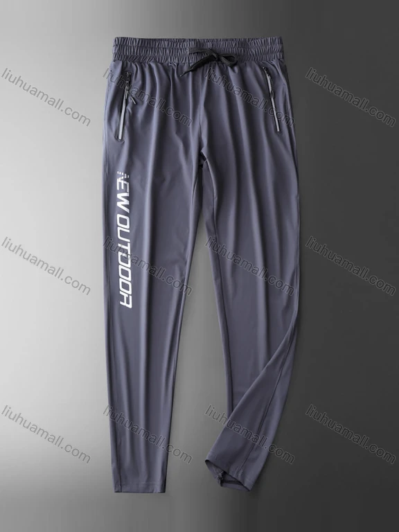 Wholesale Men's Casual & Sporty Letter Print Drawstring Elastic Waist Ankle Length Joggers LP1101#