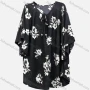 Wholesale Women's Casual 3/4 Butterfly Sleeve Lace Up Front Floral Print Tunic preview