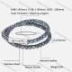 Wholesale Genuine Leather Stainless Steel Magnetic Buckle Bracelet SP0491B# Gray Blue Clothing Wholesale Market Liuhua