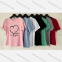 Wholesale Women's Casual Letter Heart Print Crew Neck Short Sleeve T-Shirt preview