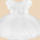 Girls Lovely Plain Cap Sleeve Lace Bow Knot Pearl Decro Dress B882# Clothing Wholesale Market -LIUHUA