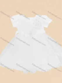 Wholesale Girls Lovely Plain Cap Sleeve Lace Bow Knot Pearl Decro Dress, LIUHUA CLOTHING WHOLESALE