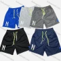 Wholesale Men's Casual Letter Patch Pocket Drawstring Elastic Waist Shorts 71005# preview