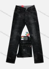 Wholesale Men's Casual Zipper Pockets Labelled Frayed Plain Jean 8631# - Liuhuamall