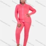 Wholesale Women's Stand Collar Gym Sport Elasticity Solid Blouses&Solid Bodycon Training Pants Set preview