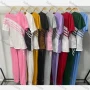 Wholesale Women's Sporty Short Sleeve Striped T-shirt Sweatpants 2-piece Set preview