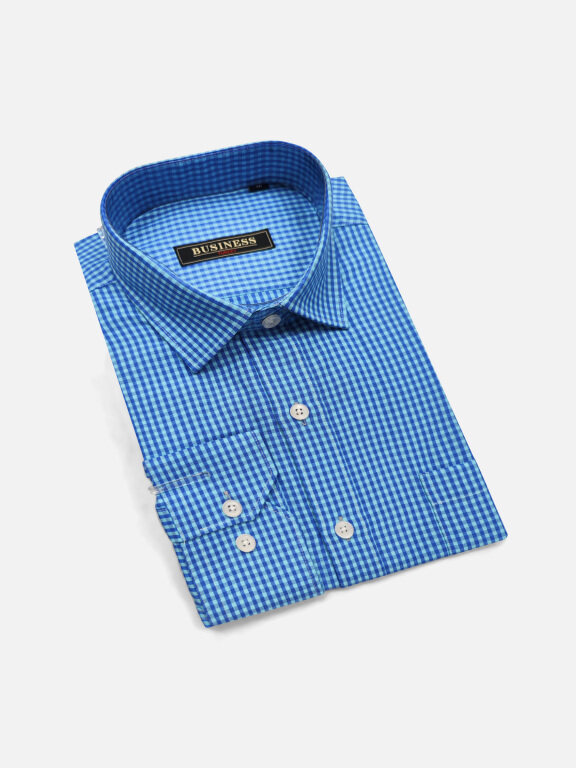 Men's Casual Plaid Print Button Down Long Sleeve Shirts YM002#, Clothing Wholesale Market -LIUHUA, MEN, Casual-Top
