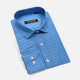 Men's Casual Plaid Print Button Down Long Sleeve Shirts YM002# Blue Clothing Wholesale Market -LIUHUA